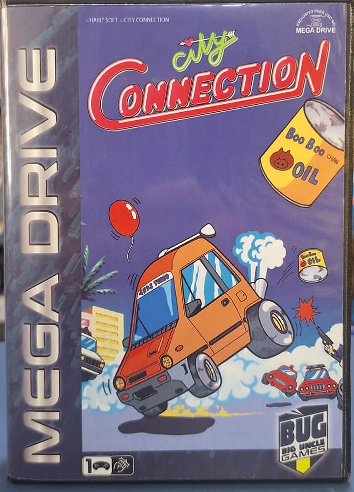 Capa de City Connection na edição brasileira da BUG para Mega Drive
