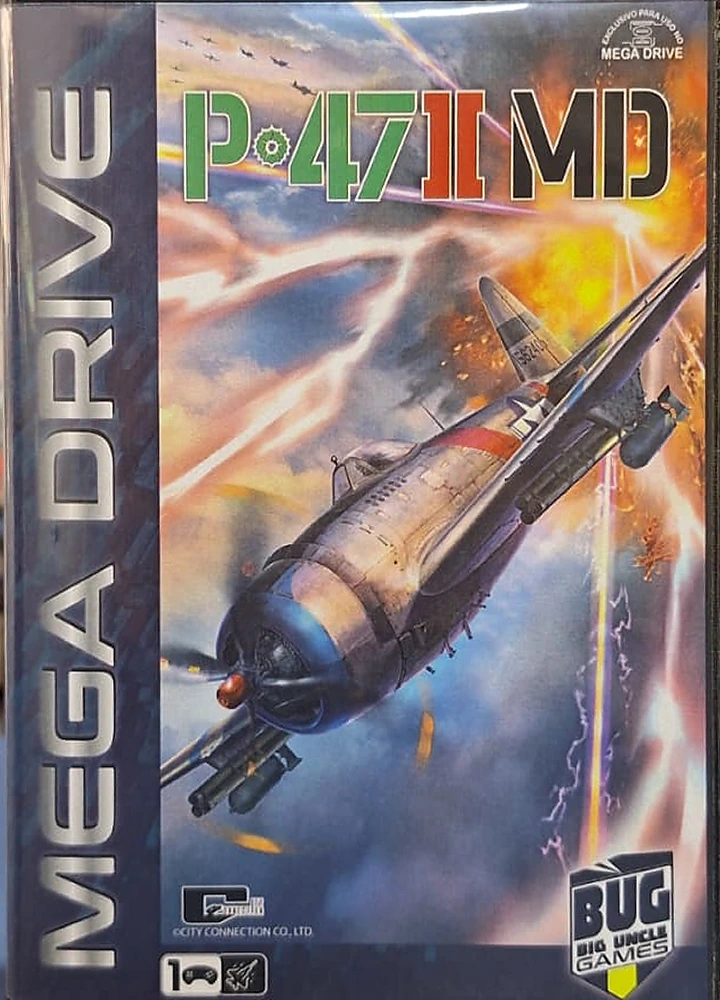 Capa de P-47 II MD na edição brasileira da BUG para Mega Drive
