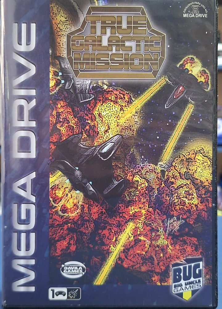 Capa de True Galactic Mission na edição brasileira da BUG para Mega Drive