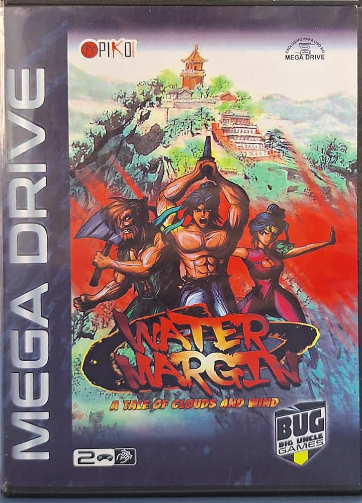 Capa de Water Margin: A Tale of Clouds and Wind na edição brasileira da BUG para Mega Drive