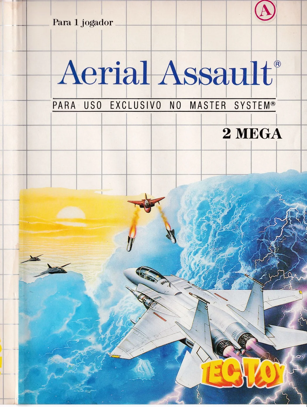 Capa de Aerial Assault versão Master System BR 🇧🇷 para Master System