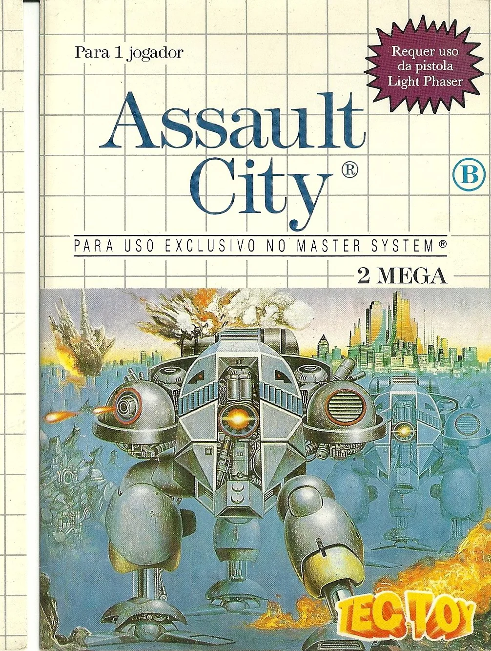 Capa de Assault City versão Master System BR 🇧🇷 para Master System