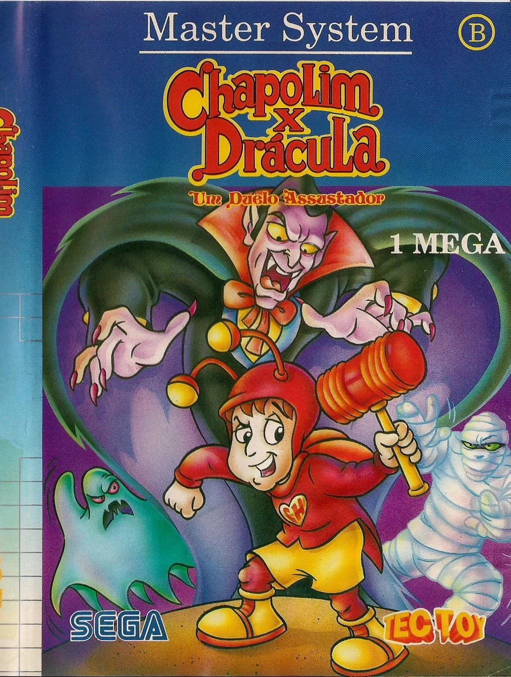 Capa de Chapolim x Dracula Um Duelo Assustador versão Master System BR 🇧🇷 para Master System