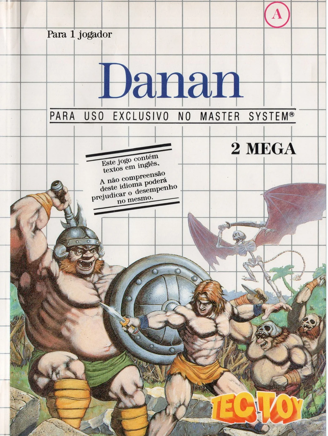 Capa de Danan versão Master System BR 🇧🇷 para Master System