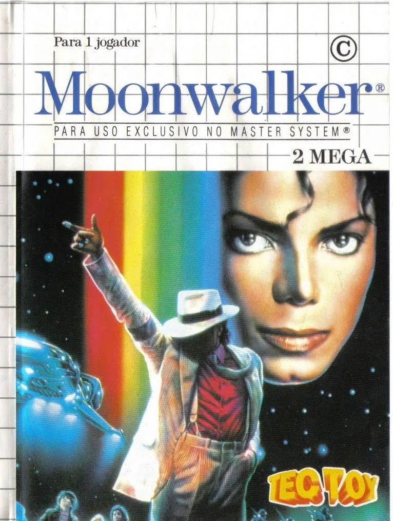 Capa de Moonwalker versão Master System BR 🇧🇷 para Master System