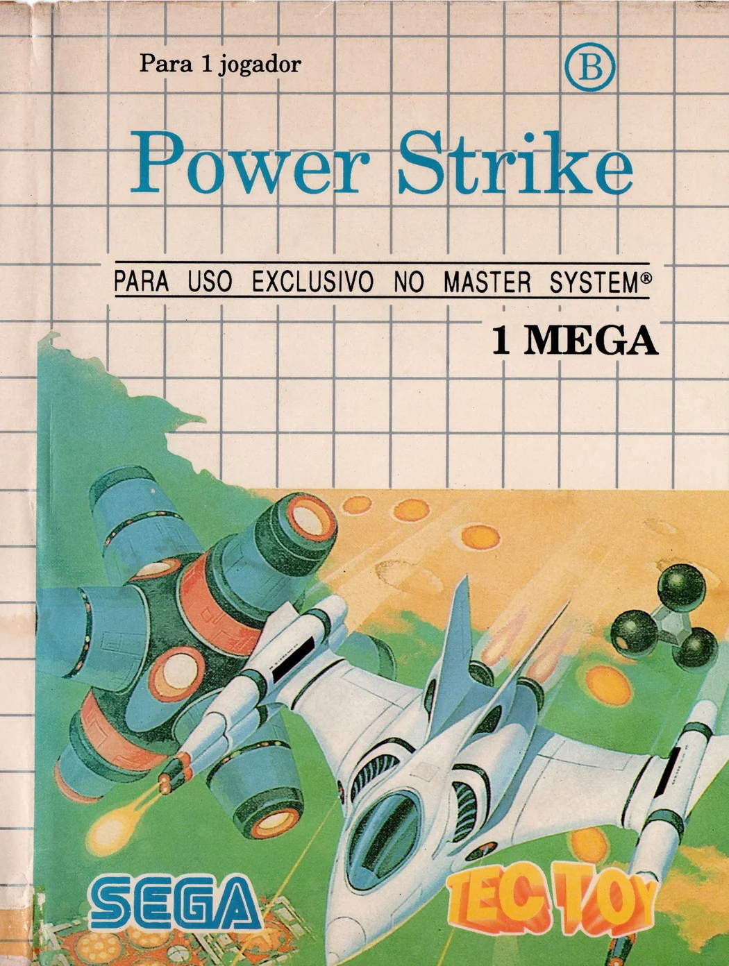 Capa de Power Strike versão Master System BR 🇧🇷 para Master System