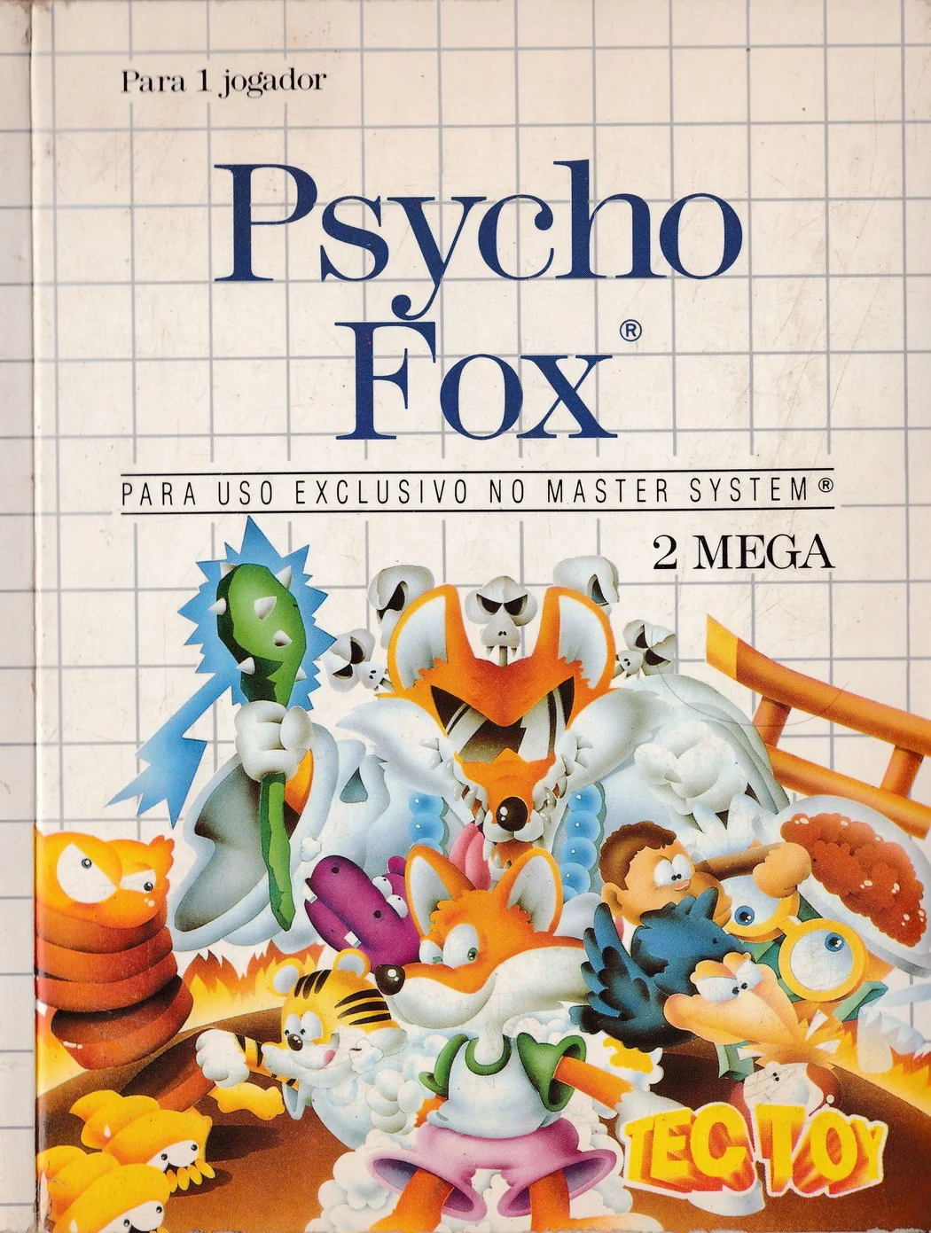 Capa de Psycho Fox versão Master System BR 🇧🇷 para Master System