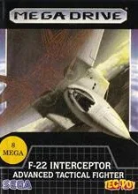 Capa de F-22 Interceptor Advanced Tactical Fighter versão Mega Drive BR 🇧🇷 para Mega Drive