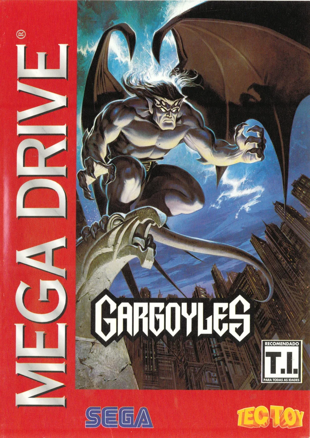 Capa de Gargoyles versão Mega Drive BR 🇧🇷 para Mega Drive
