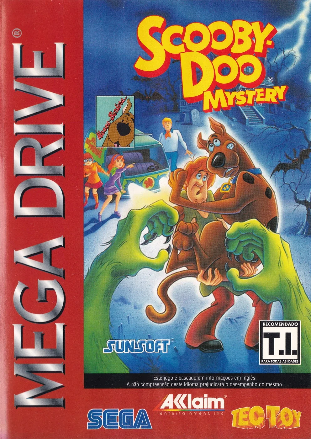 Capa de Scooby Doo Mystery versão Mega Drive BR 🇧🇷 para Mega Drive