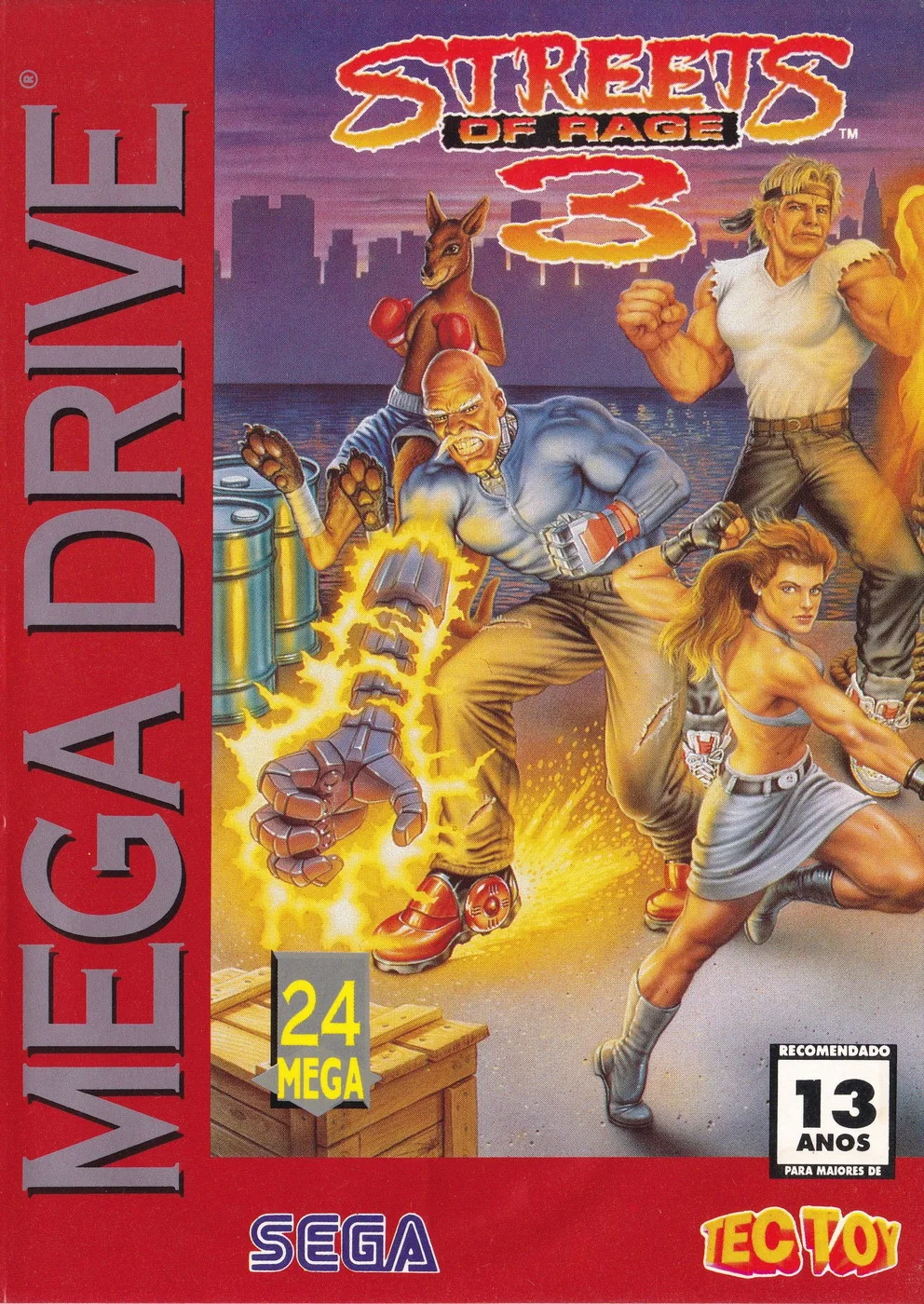 Capa de Streets of Rage 3 versão Mega Drive BR 🇧🇷 para Mega Drive