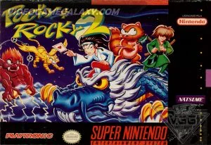 Capa de Pocky & Rocky 2 versao Playtronic Brasil para Super Nintendo