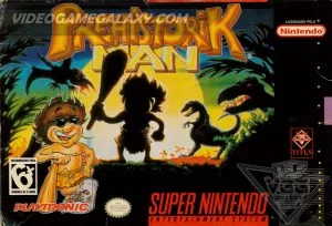 Capa de Prehistorik Man versao Playtronic Brasil para Super Nintendo
