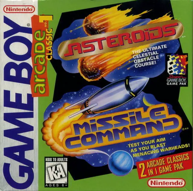 Capa de Arcade Classic No. 1: Asteroids / Missile Command