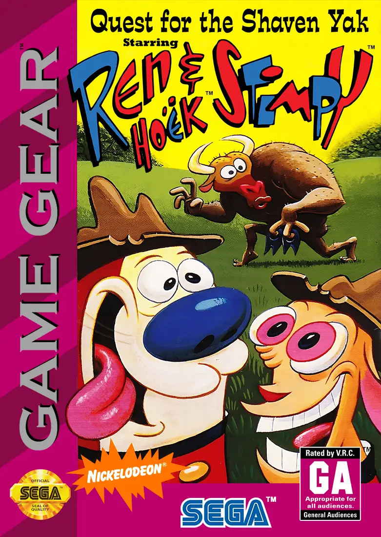 Capa de Quest for the Shaven Yak starring Ren Hoek & Stimpy