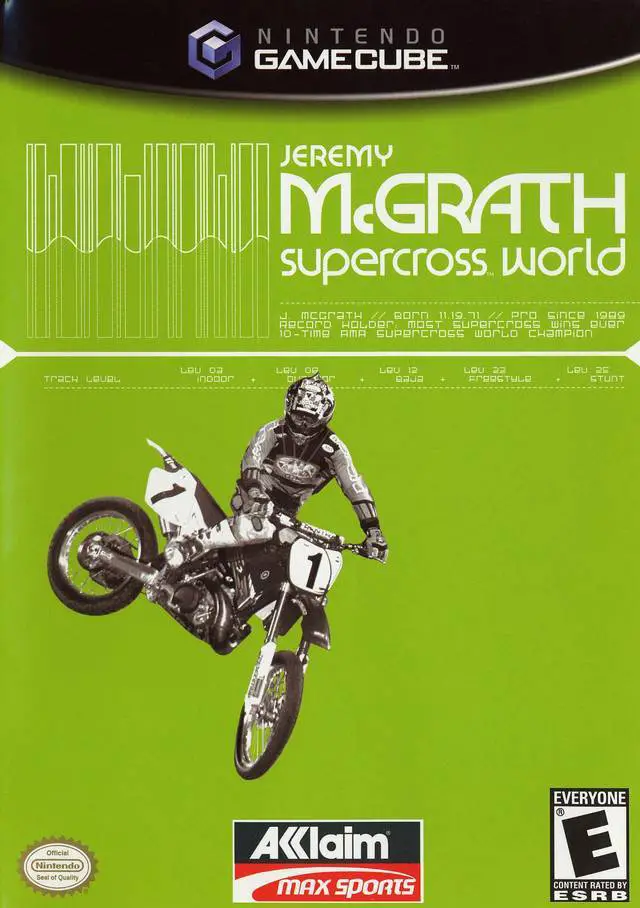 Capa de Jeremy McGrath Supercross World