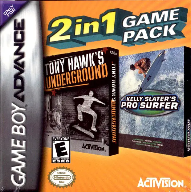 Capa de 2 In 1 Game Pack: Tony Hawk's Underground / Kelly Slater's Pro Surfer