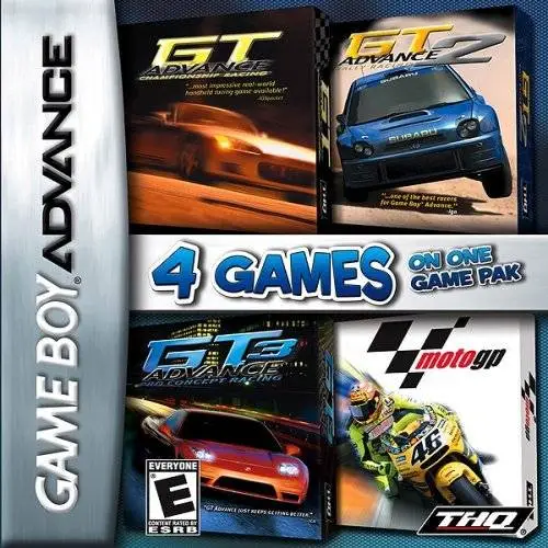 Capa de 4 Games on One Game Pak: GT Advance / GT Advance 2 / GT Advance 3 / MotoGP