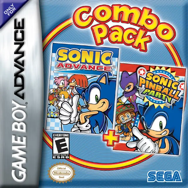 Capa de Combo Pack: Sonic Advance + Sonic Pinball Party