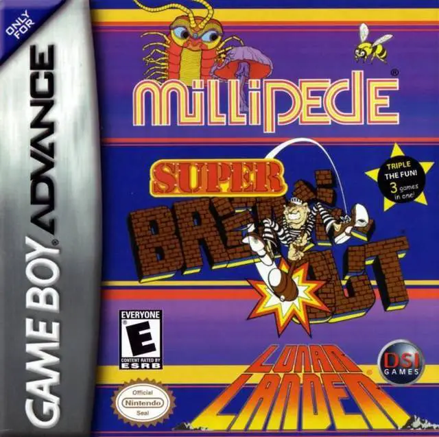 Capa de Millipede / Super Breakout / Lunar Lander