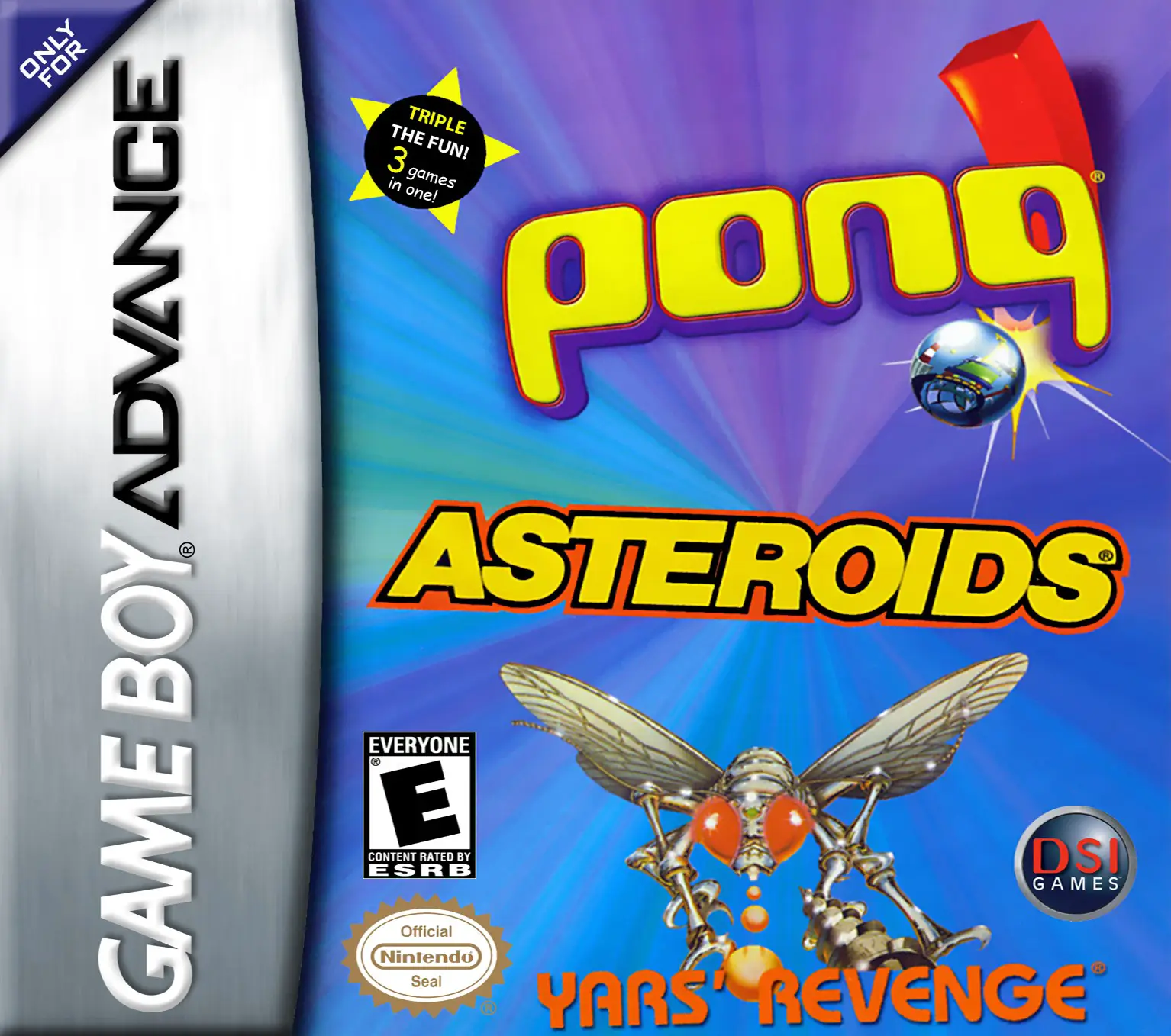 Capa de Pong / Asteroids / Yars' Revenge