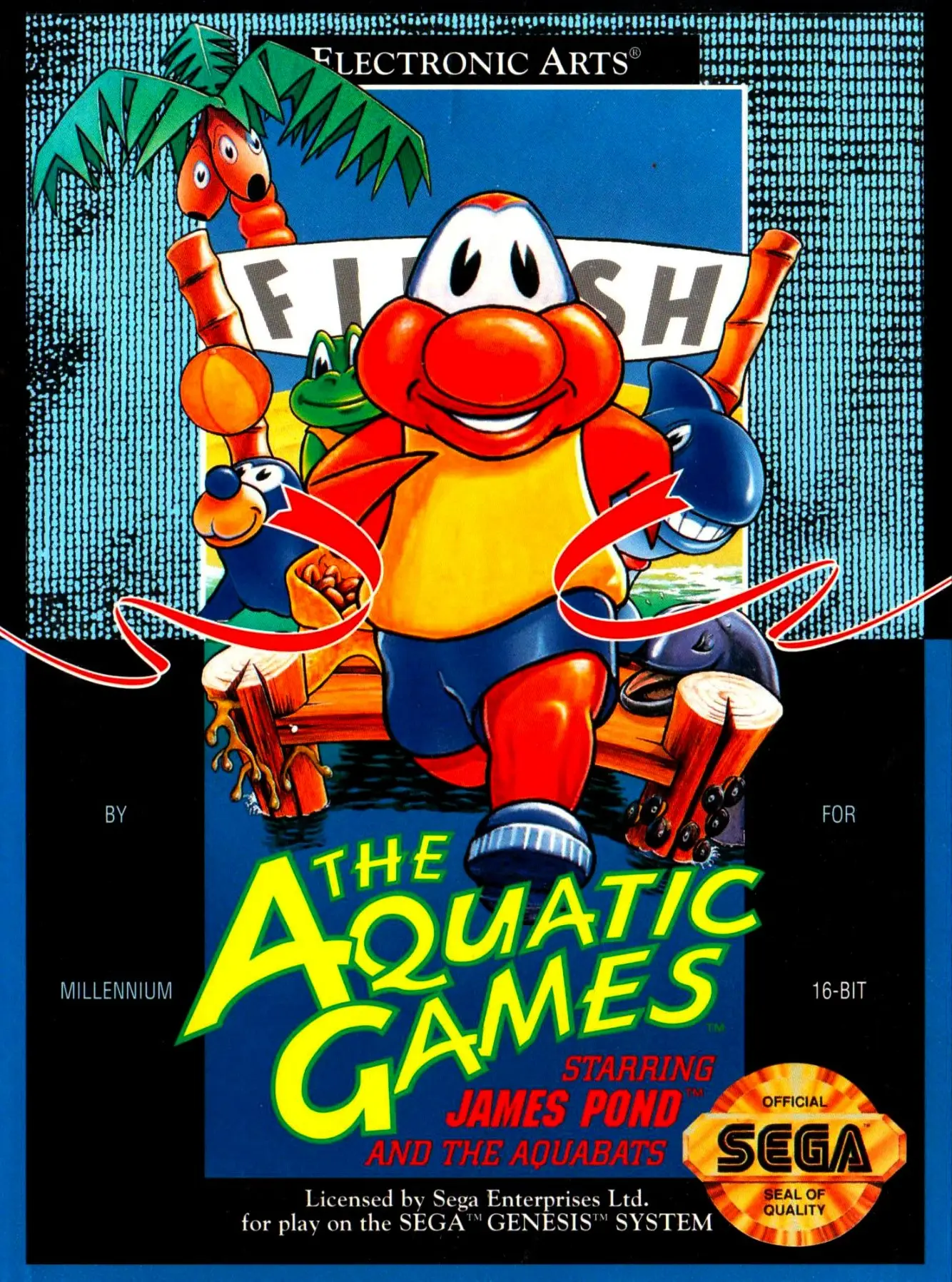 Capa de Aquatic Games Starring James Pond and the Aquabats