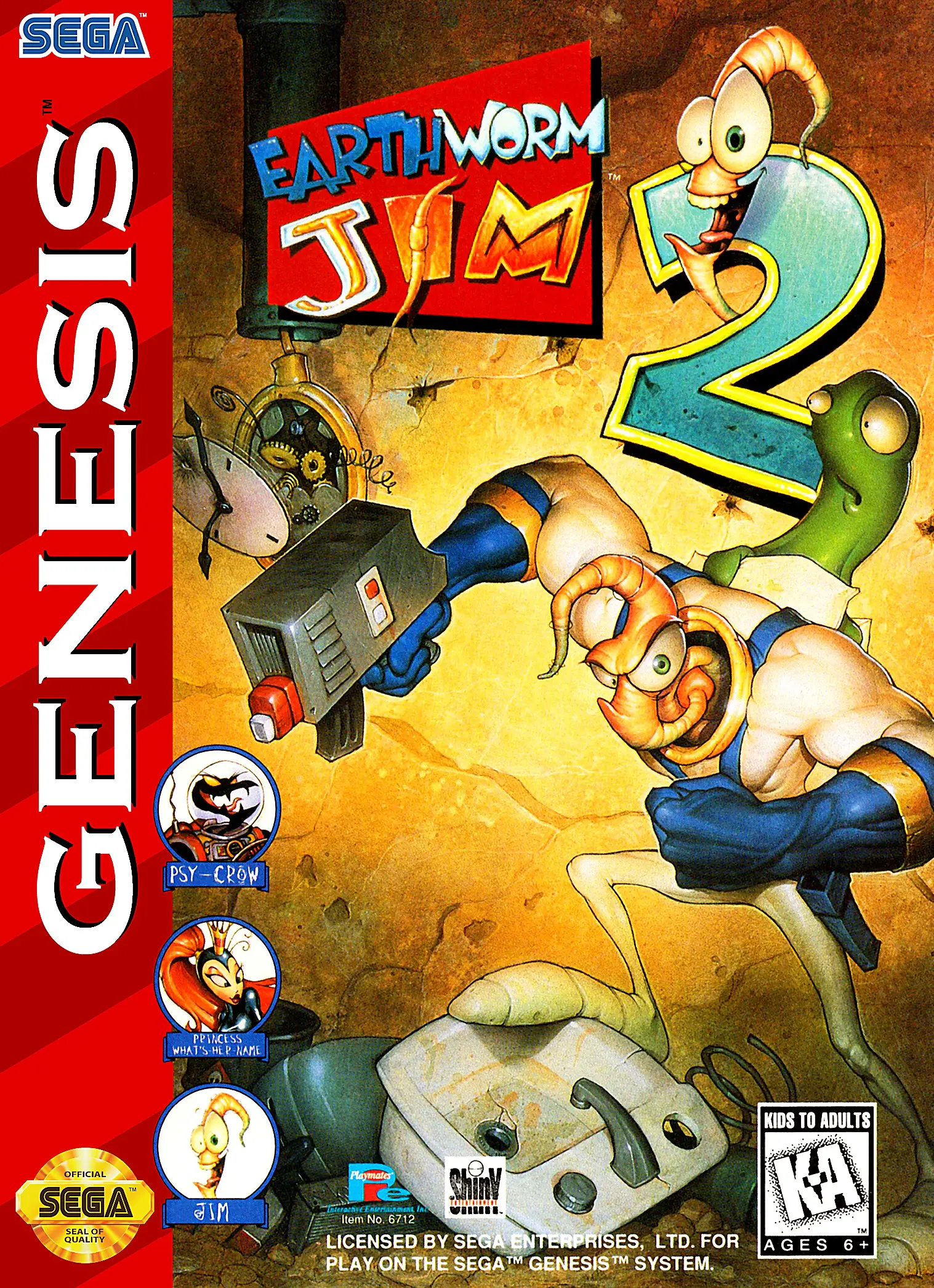 Capa de Earthworm Jim 2