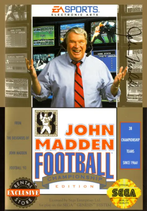 Capa de John Madden Football '93: Championship Edition