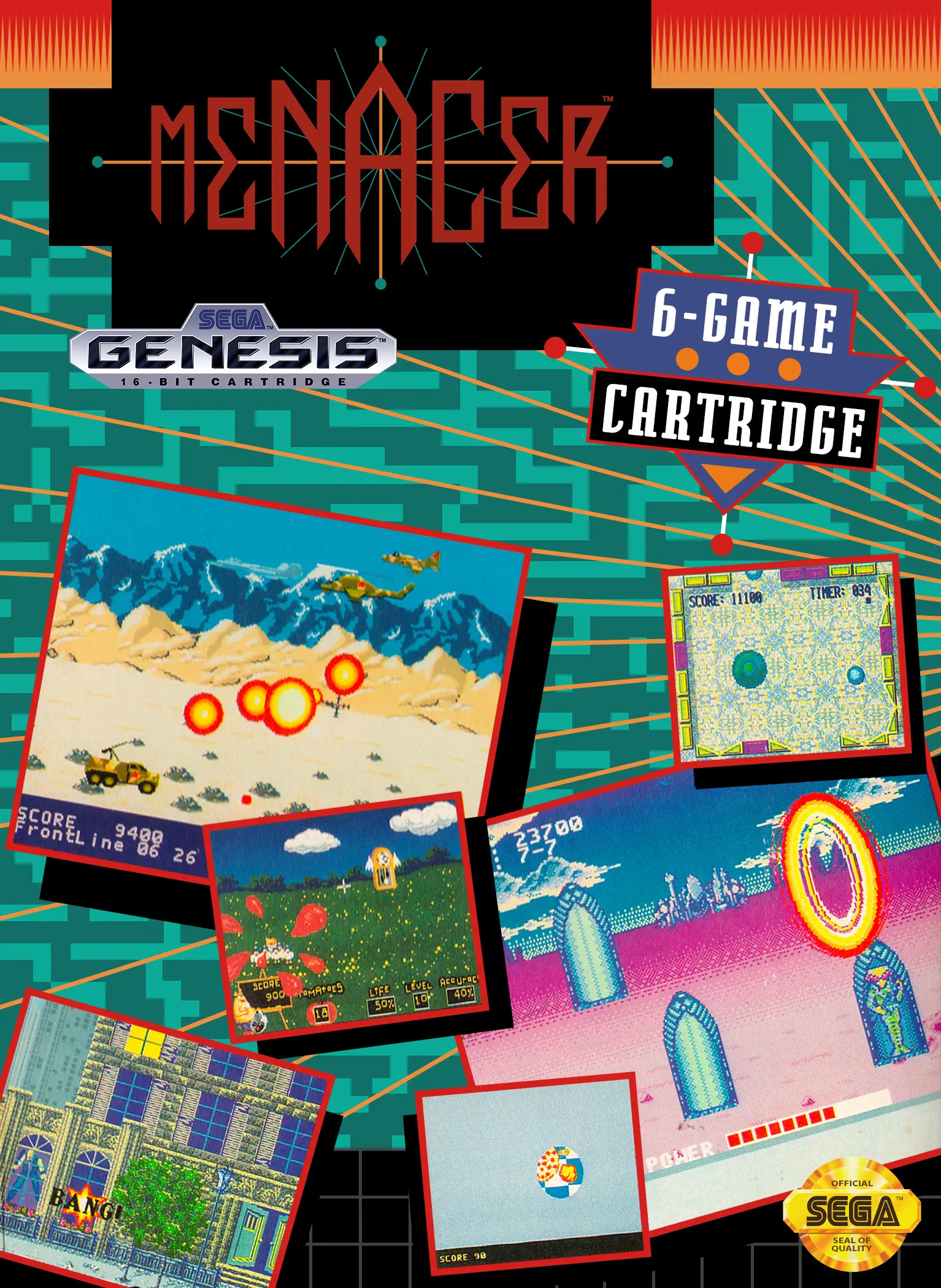 Capa de Menacer 6-Game Cartridge