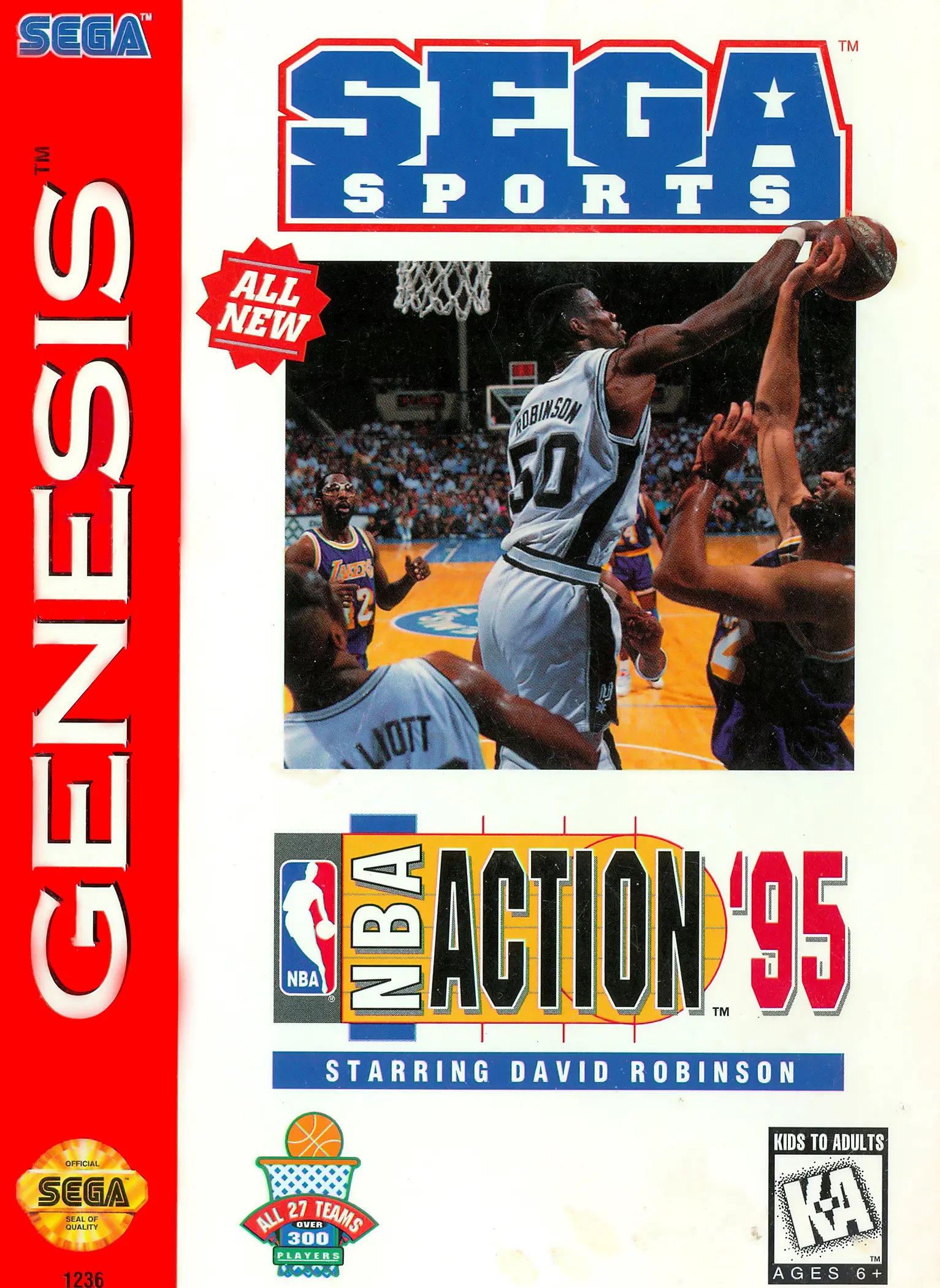 Capa de NBA Action '95 Starring David Robinson