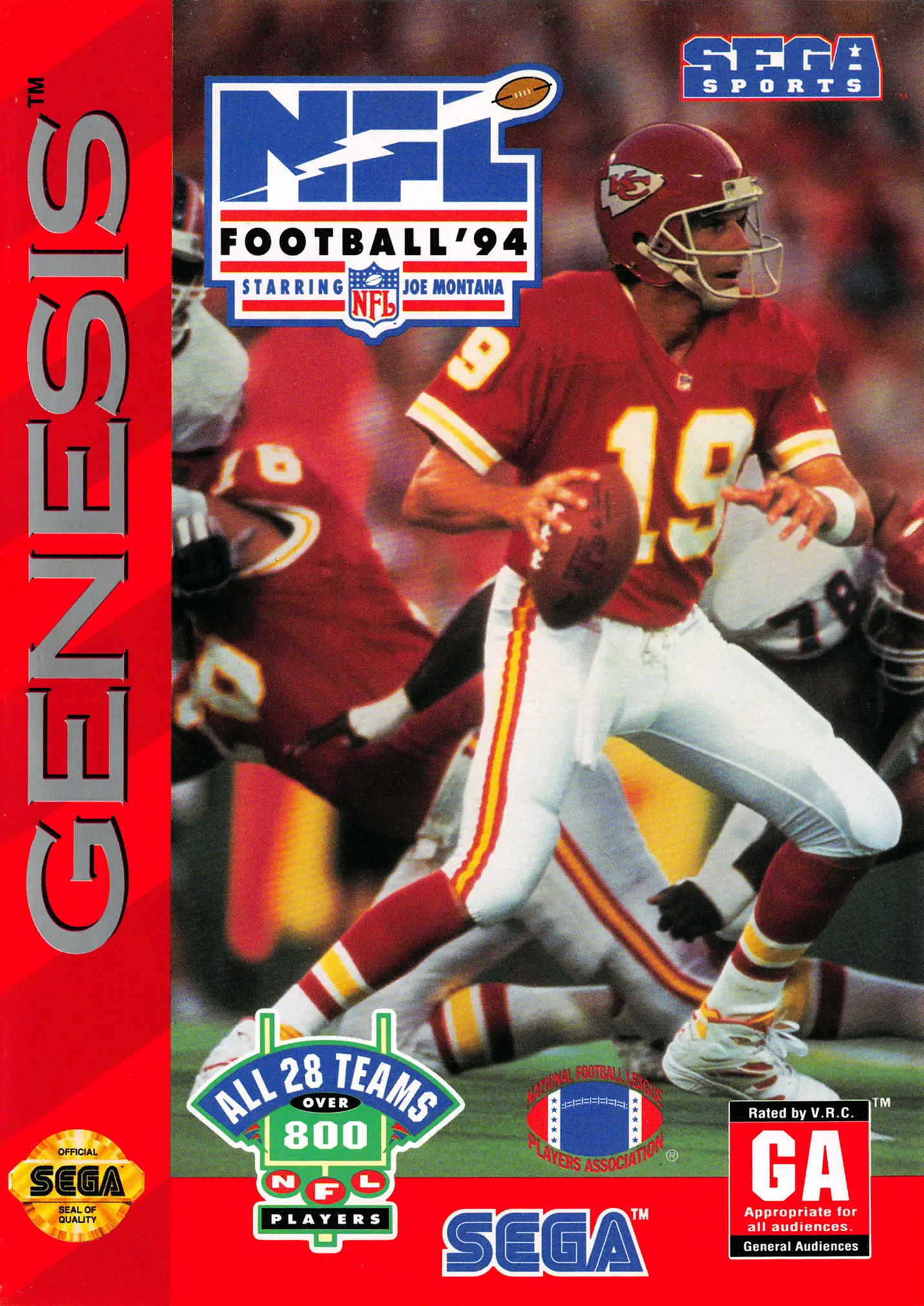Capa de NFL Football '94 Starring Joe Montana