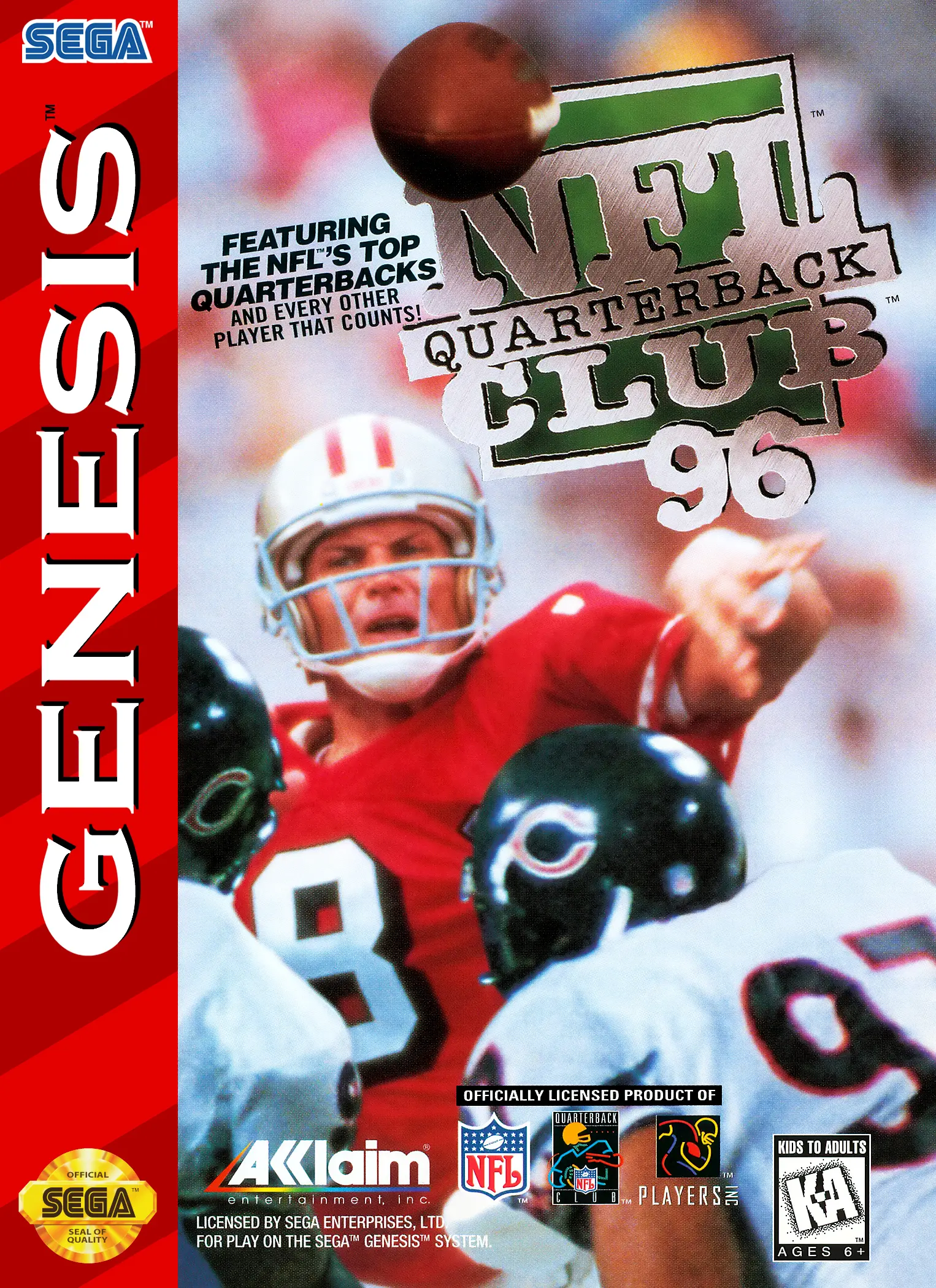 Capa de NFL Quarterback Club 96
