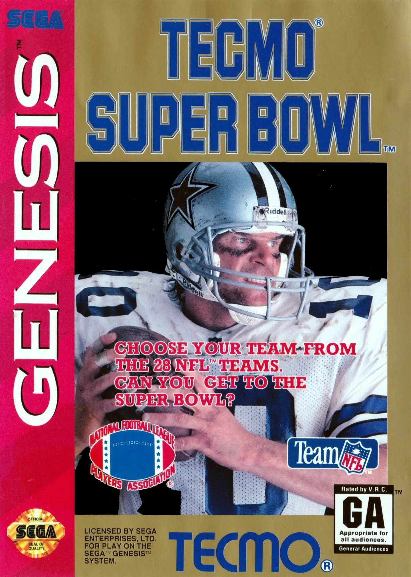 Capa de Tecmo Super Bowl