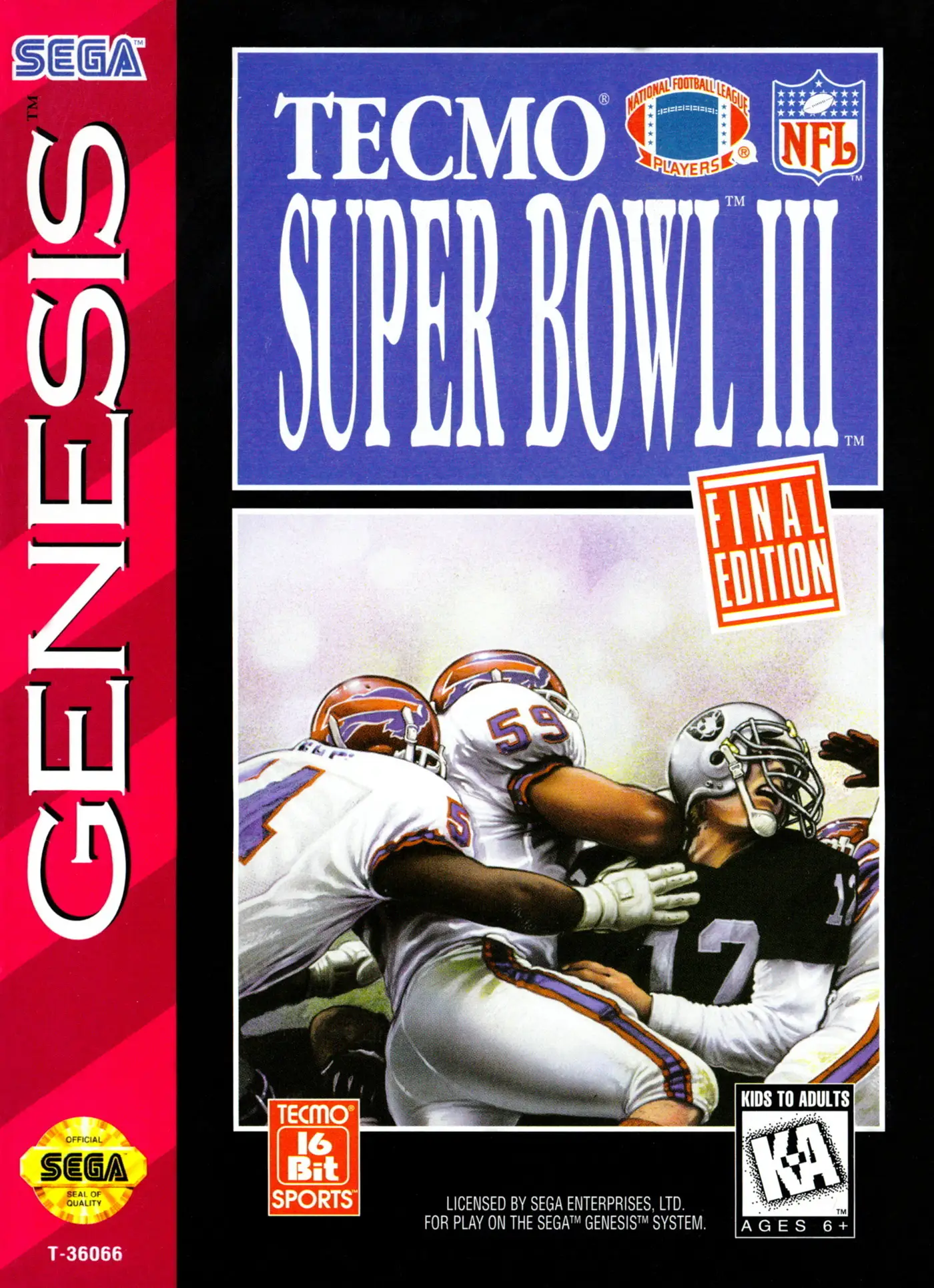 Capa de Tecmo Super Bowl III: Final Edition