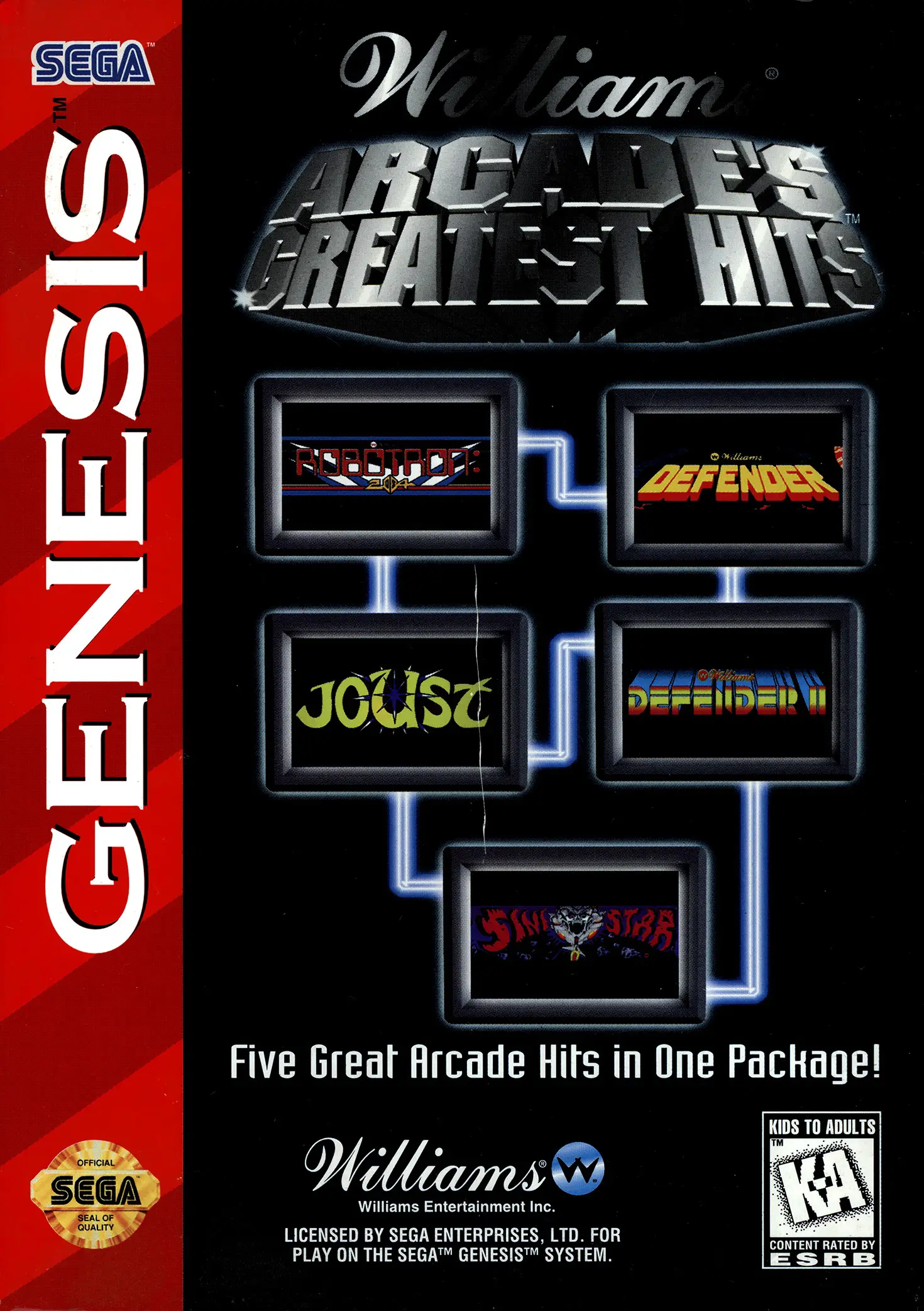 Capa de Williams Arcade's Greatest Hits