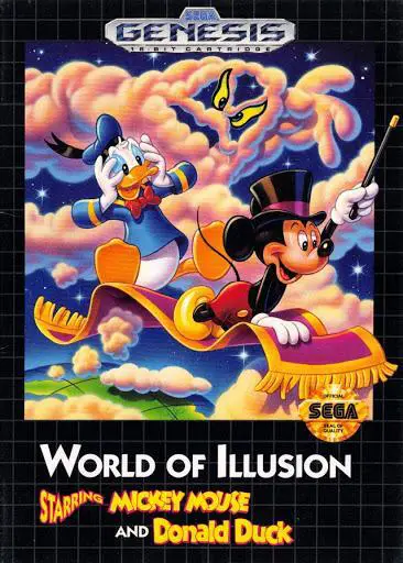 Capa de World of Illusion Starring Mickey Mouse and Donald Duck [Cardboard Box]