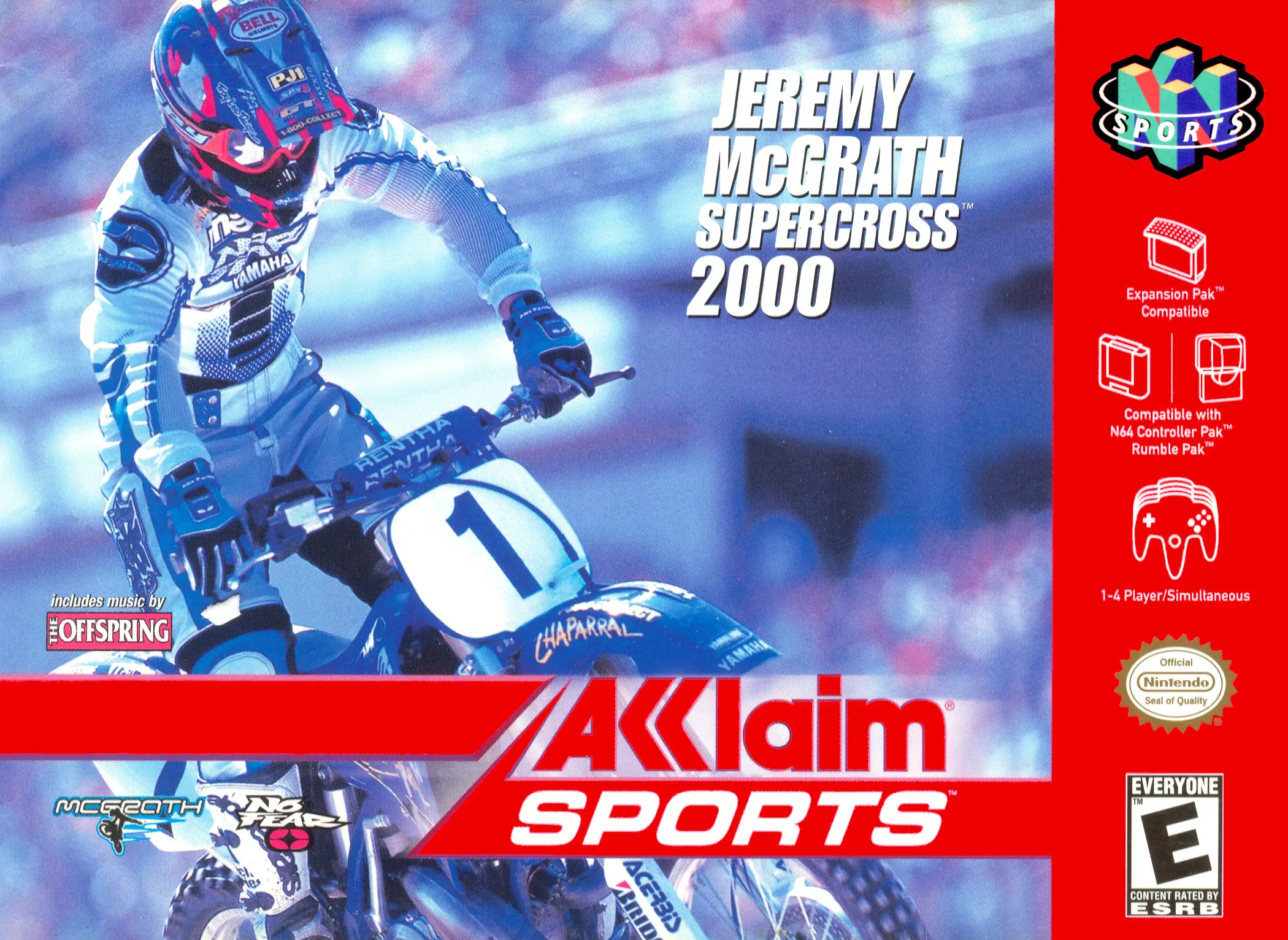 Capa de Jeremy McGrath Supercross 2000