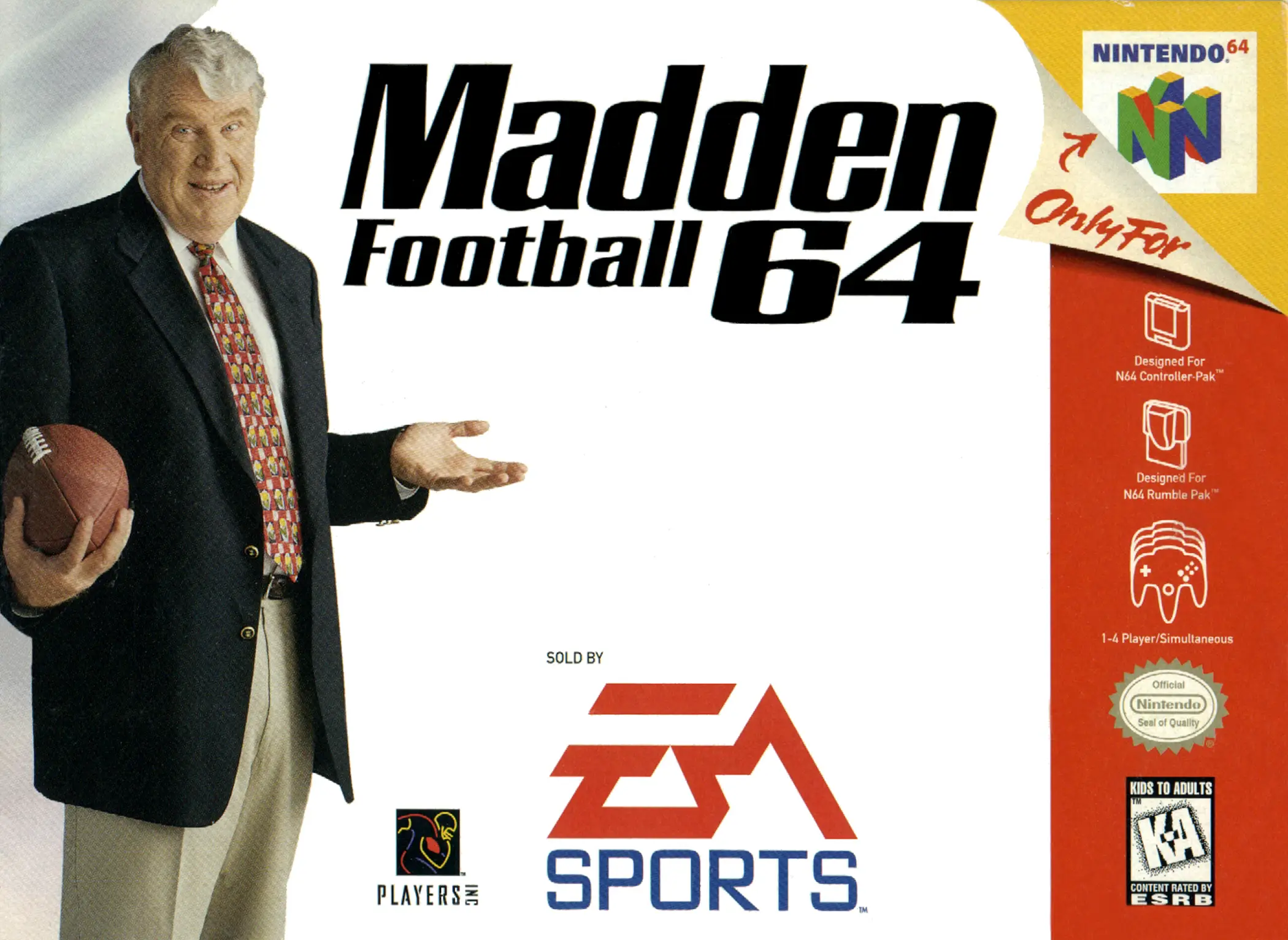 Capa de Madden Football 64