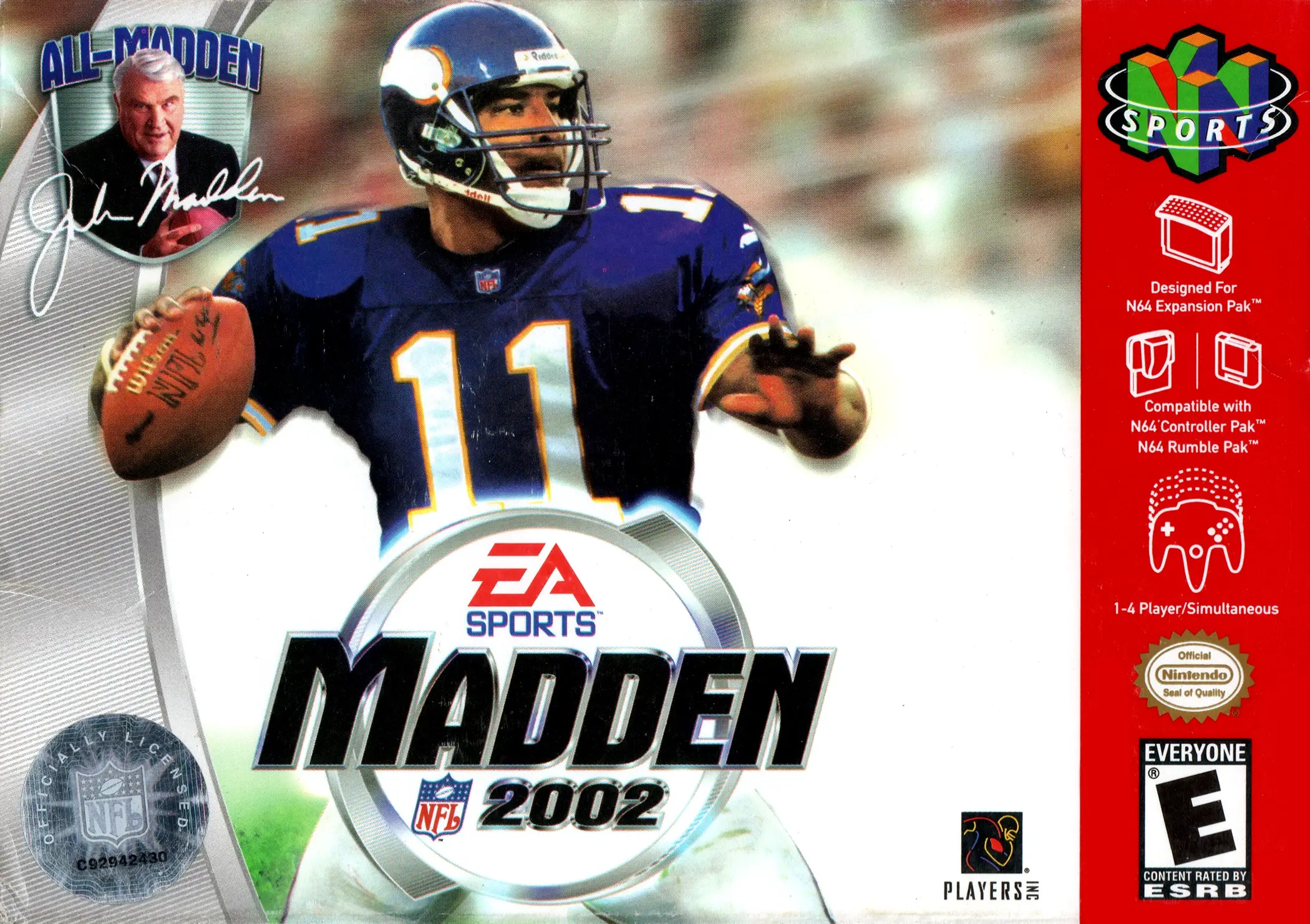 Capa de Madden NFL 2002