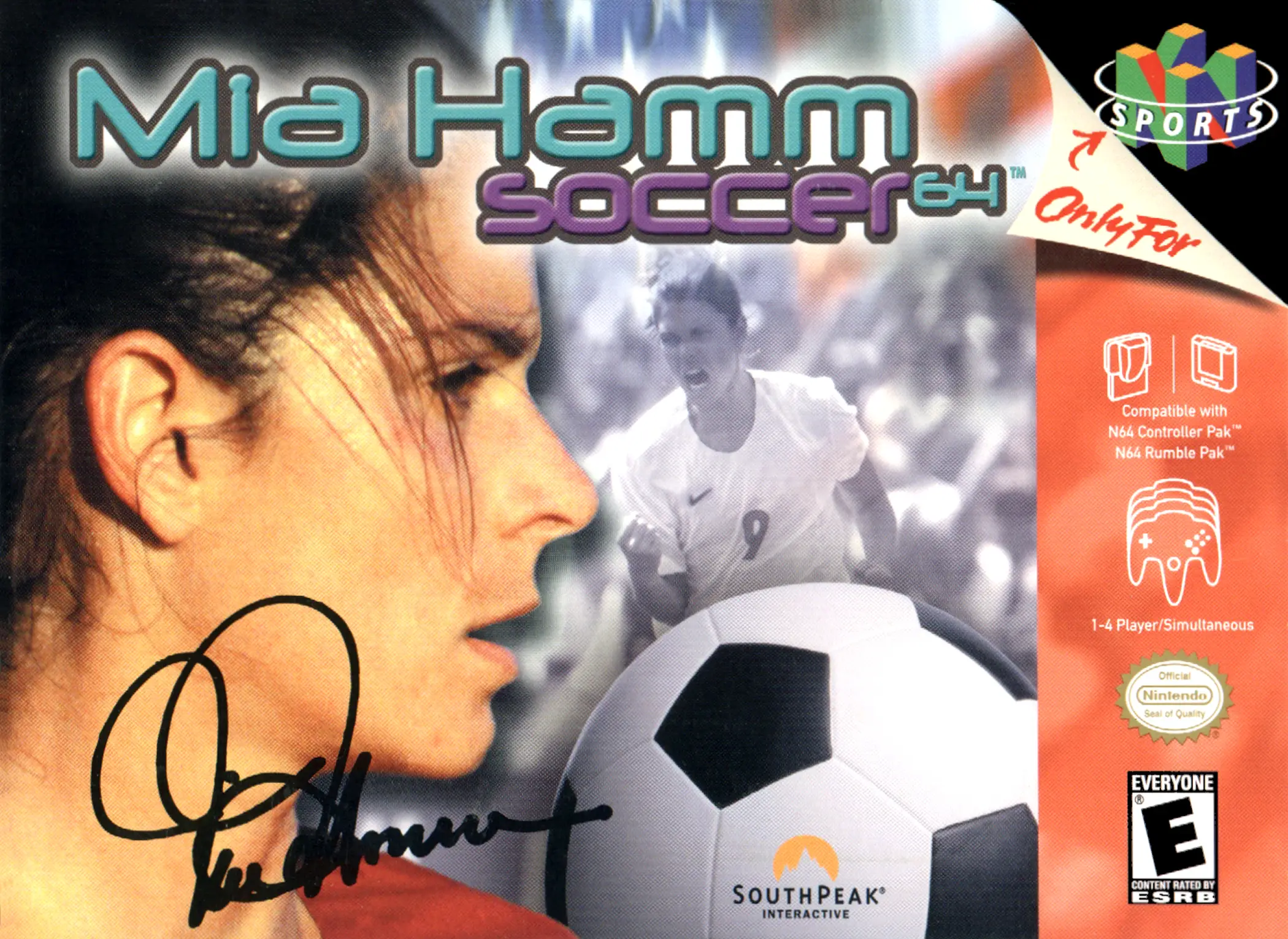 Capa de Mia Hamm Soccer 64