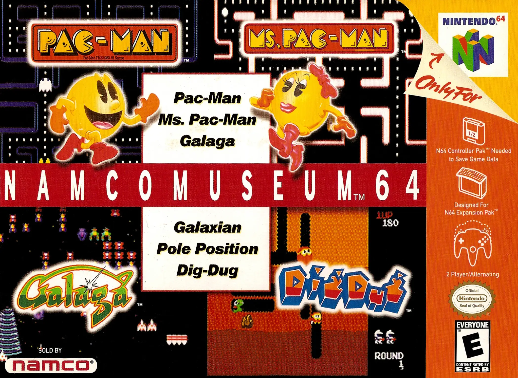 Capa de Namco Museum 64