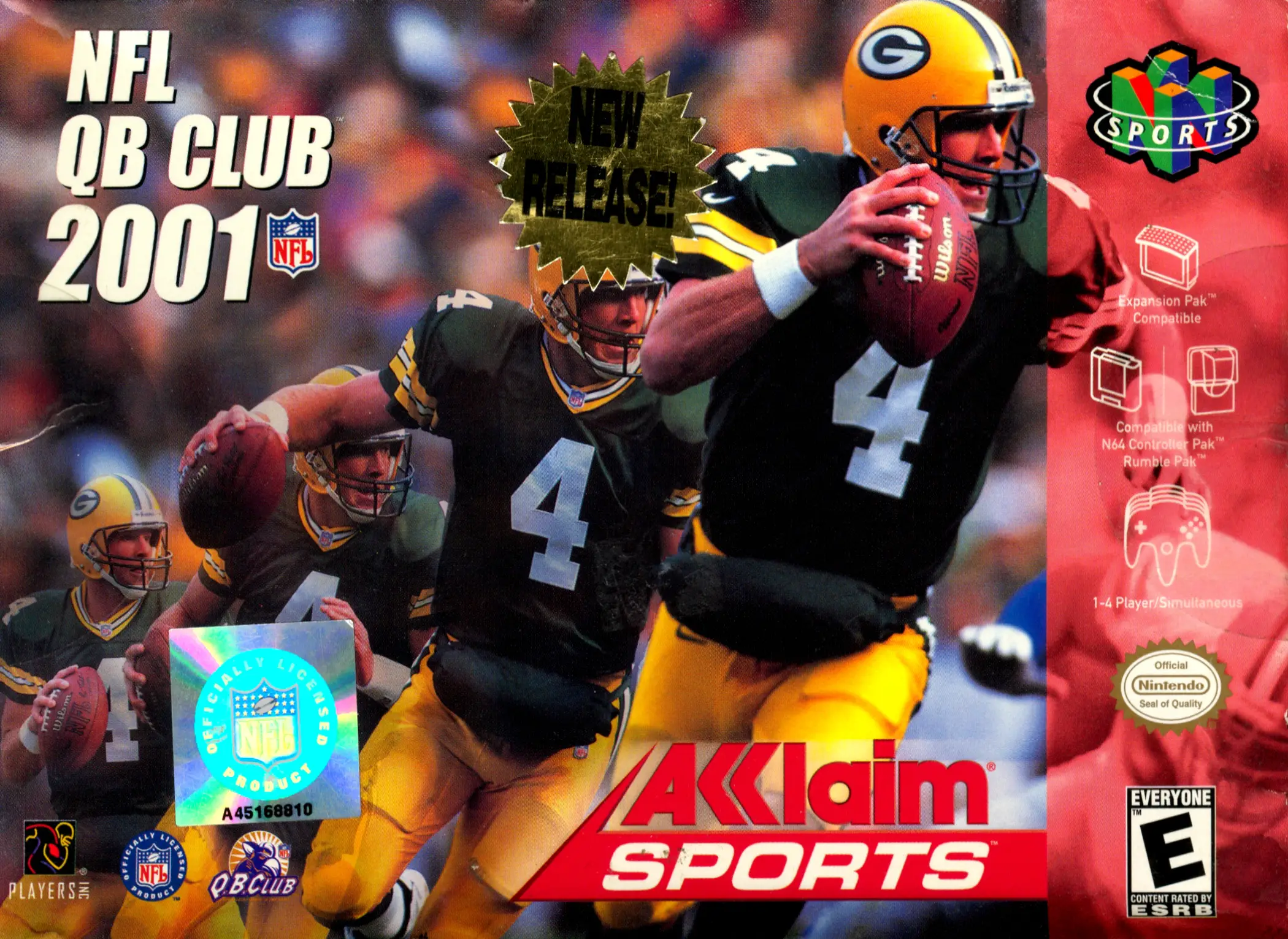 Capa de NFL QB Club 2001