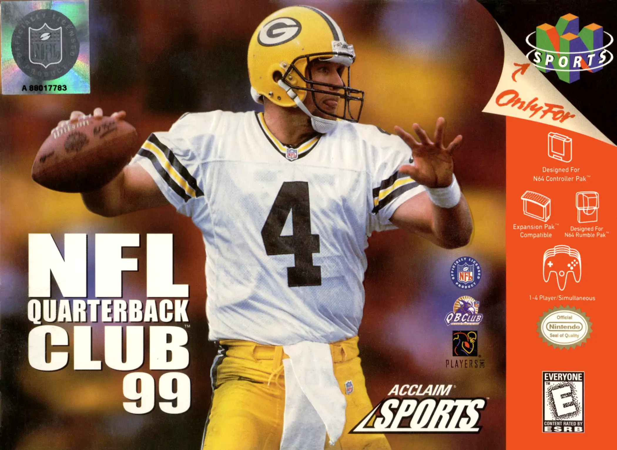 Capa de NFL Quarterback Club 99