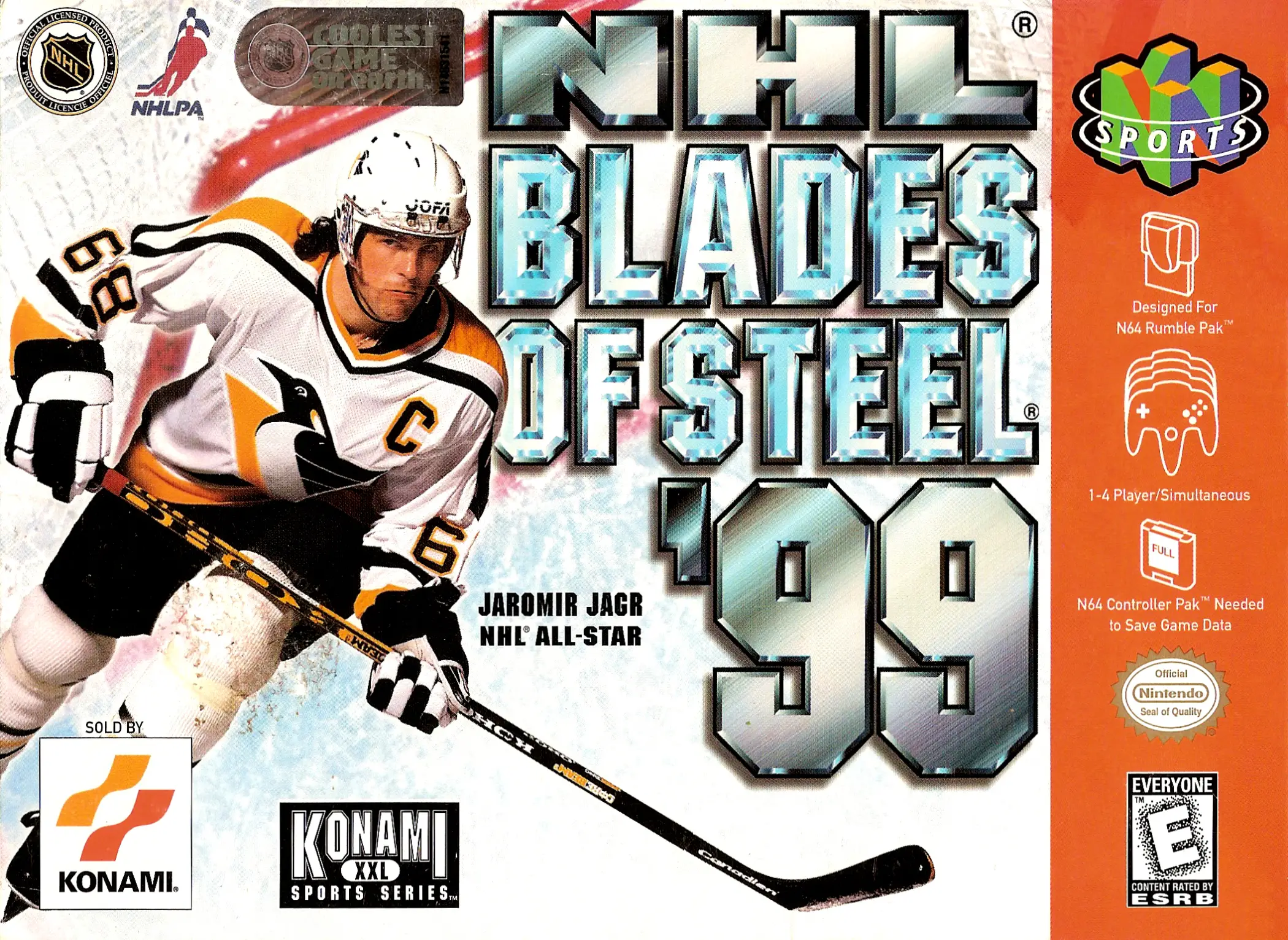 Capa de NHL Blades of Steel '99