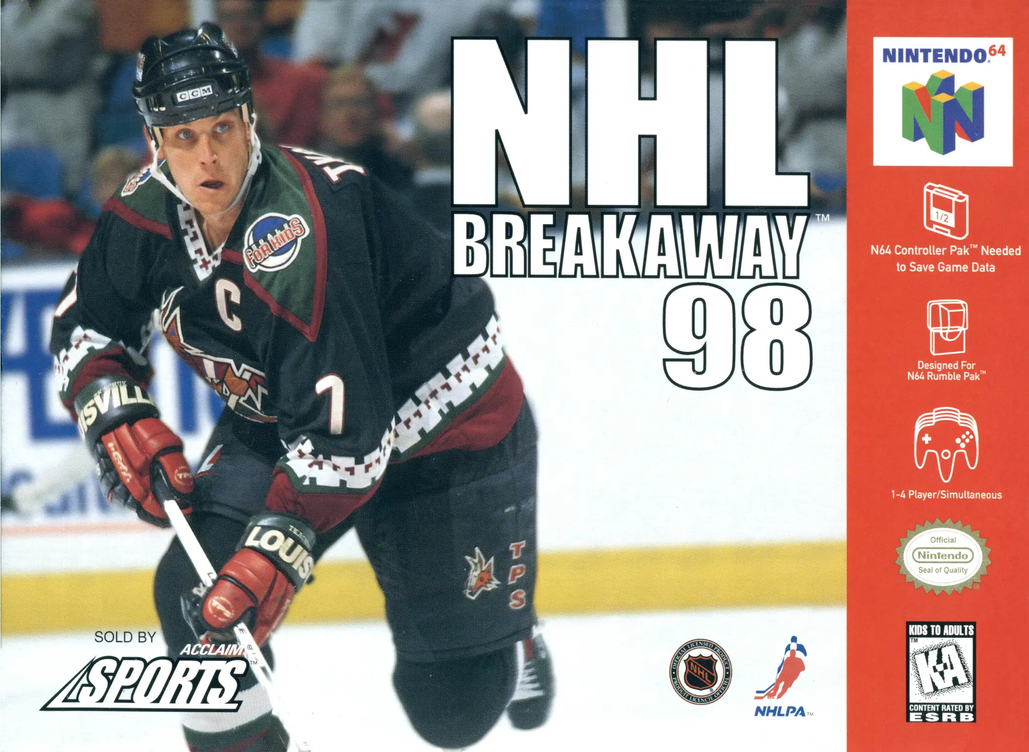 Capa de NHL Breakaway 98