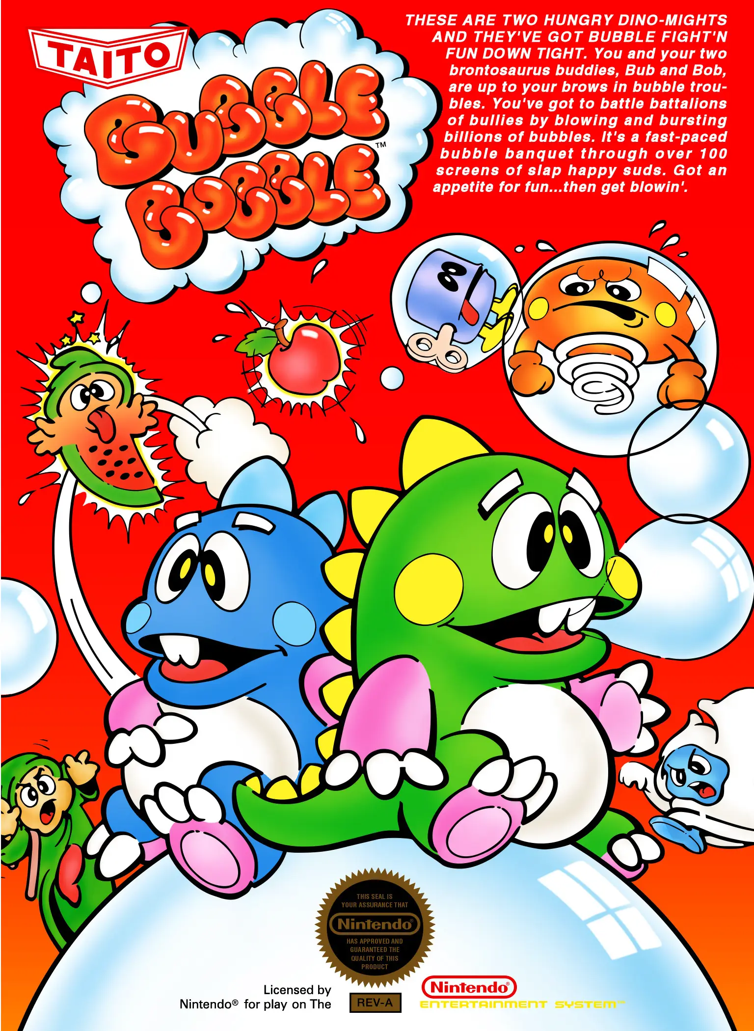 Capa de Bubble Bobble