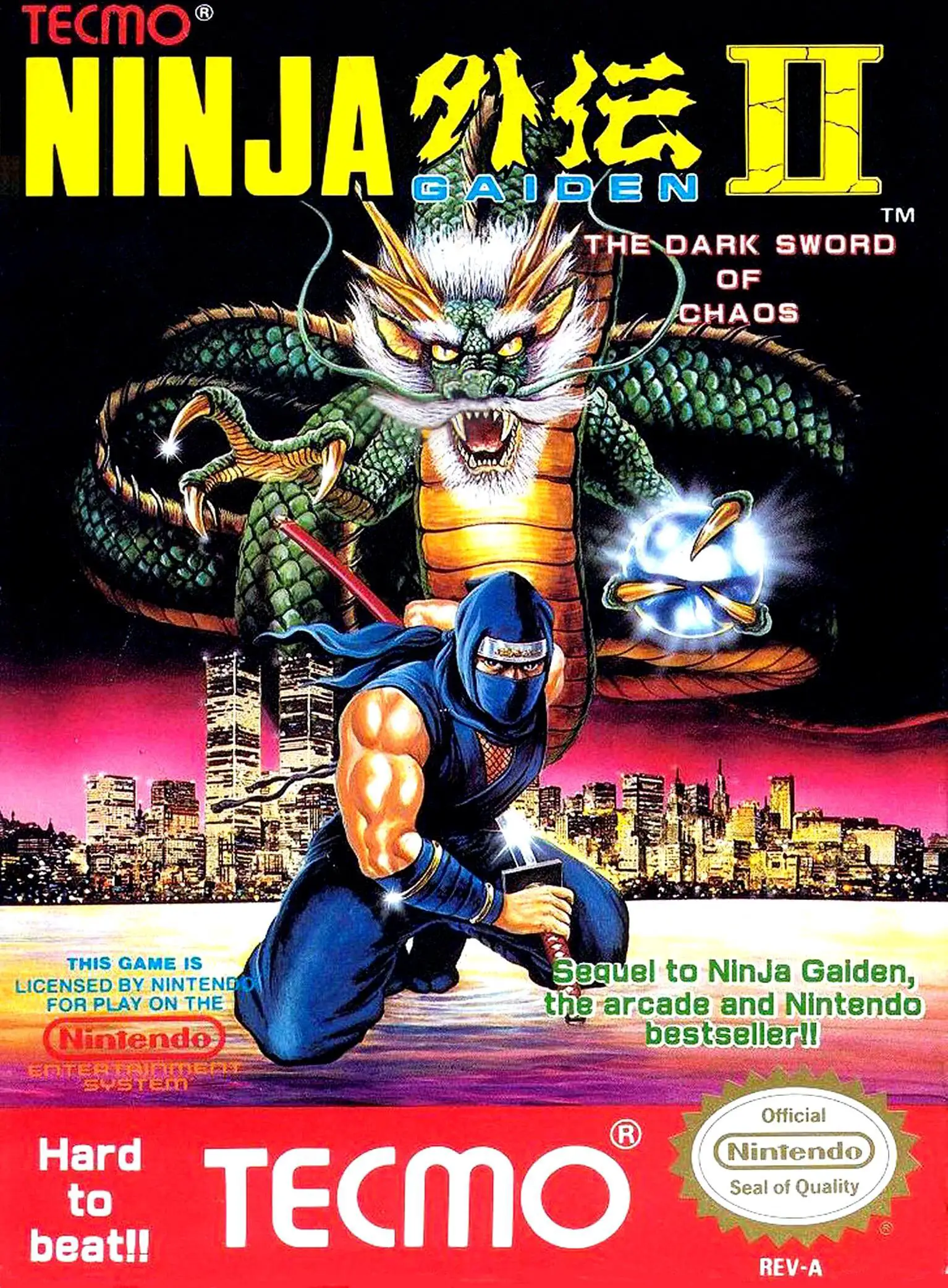 Capa de Ninja Gaiden II: The Dark Sword of Chaos