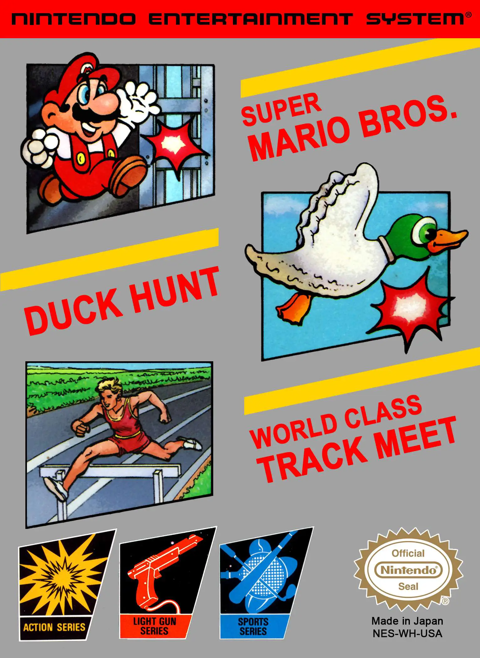 Capa de Super Mario Bros. - Duck Hunt - World Class Track Meet