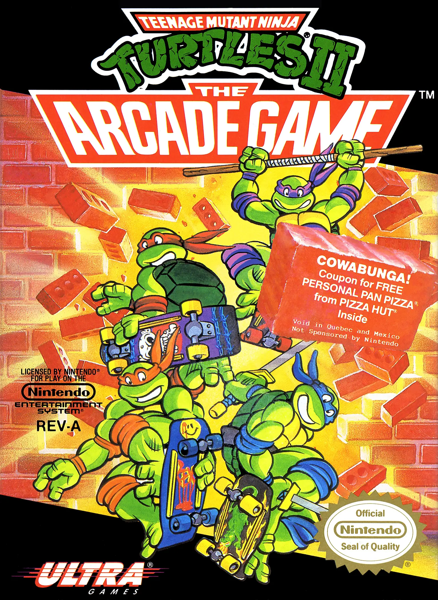 Capa de Teenage Mutant Ninja Turtles II: The Arcade Game