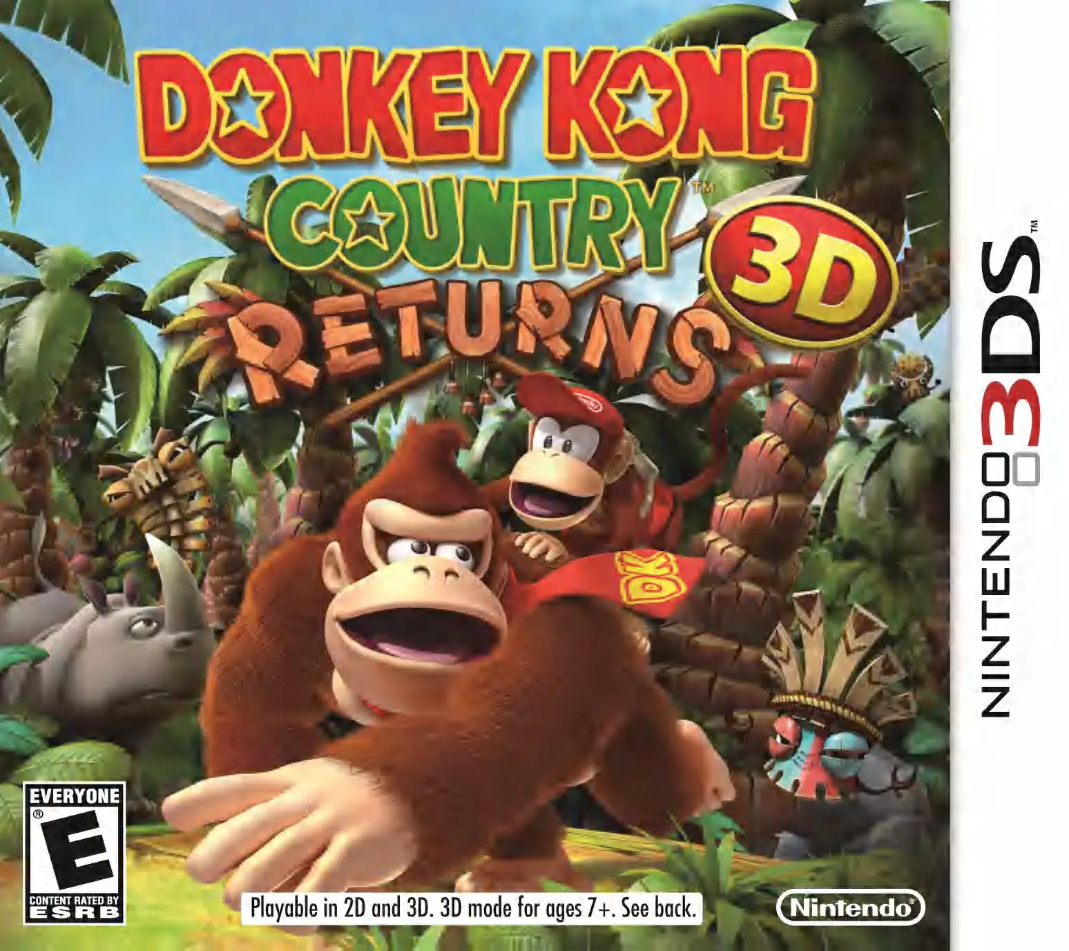 Capa de Donkey Kong Country Returns 3D